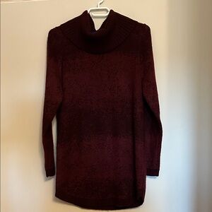 APT 9 long sleeve fold over neck acrylic polyester pullover sweater size M NWT